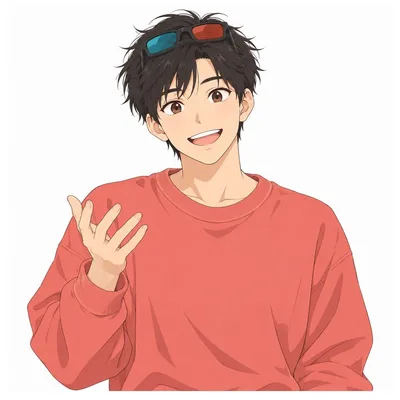 A Jie, a young man with 3D glasses on his head