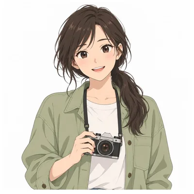 Chen Xiao, a woman with a film camera